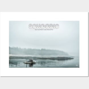 Foggy Morning on Schoodic Peninsula Posters and Art